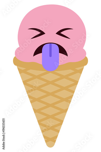 Eiscreme Emoji angewidert