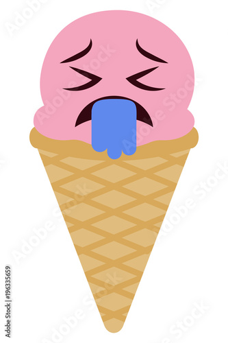 Eiscreme Emoji Erbrechen