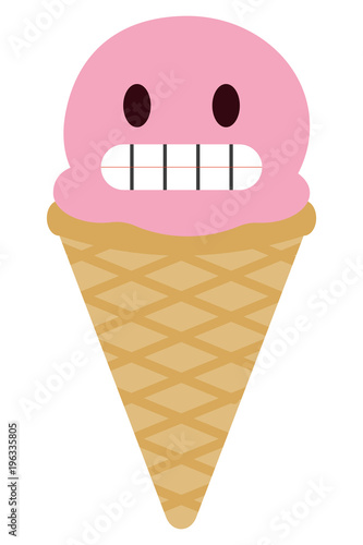 Eiscreme Emoji grinsend