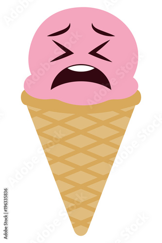 Eiscreme Emoji zweifelnd