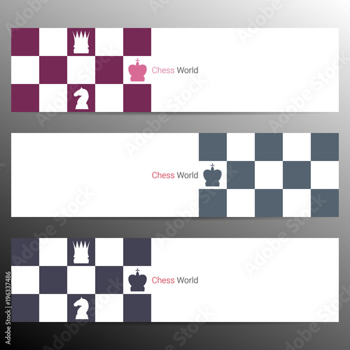Chess banner design. Vector illustration