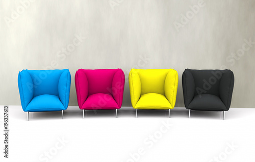3D CMYK seats © Spencer