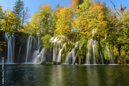 Waterfalls in Plitvice Lakes National Park  Croatia