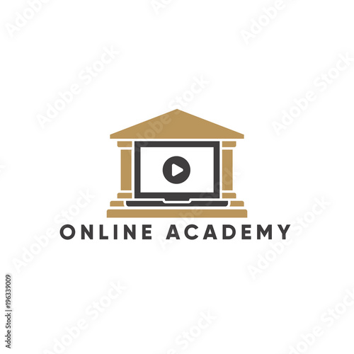 Online education and learning logo design template.