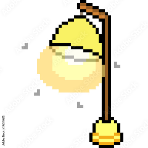 vector pixel art lamp light