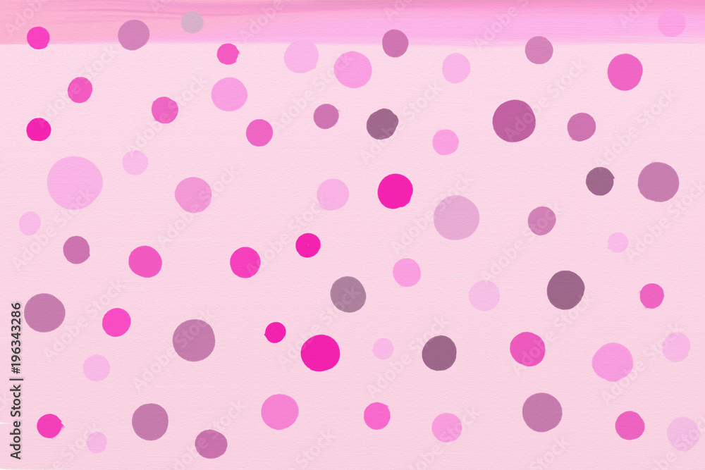 Polka Dot Pattern, Hand drawn oil paint strokes Polka Dot Pattern, Hand drawn oil paint strokes
