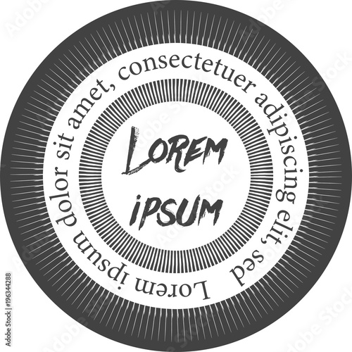 black Circles with white rays for logo designk