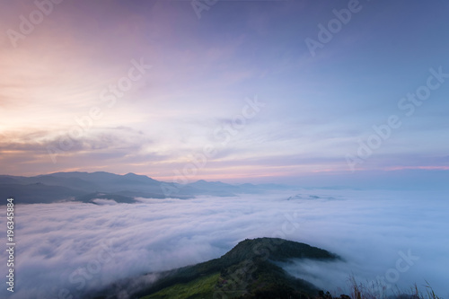 morning time view at Gunung Silipat summit 607 msl, Betong, thailand © designbydx
