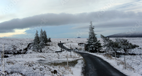Ireland.Sometimes in Wicklow Mountains the snow falls.