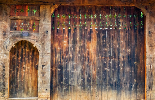 old traditional romanian wooden gate