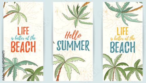 Hand drawn holiday travel card