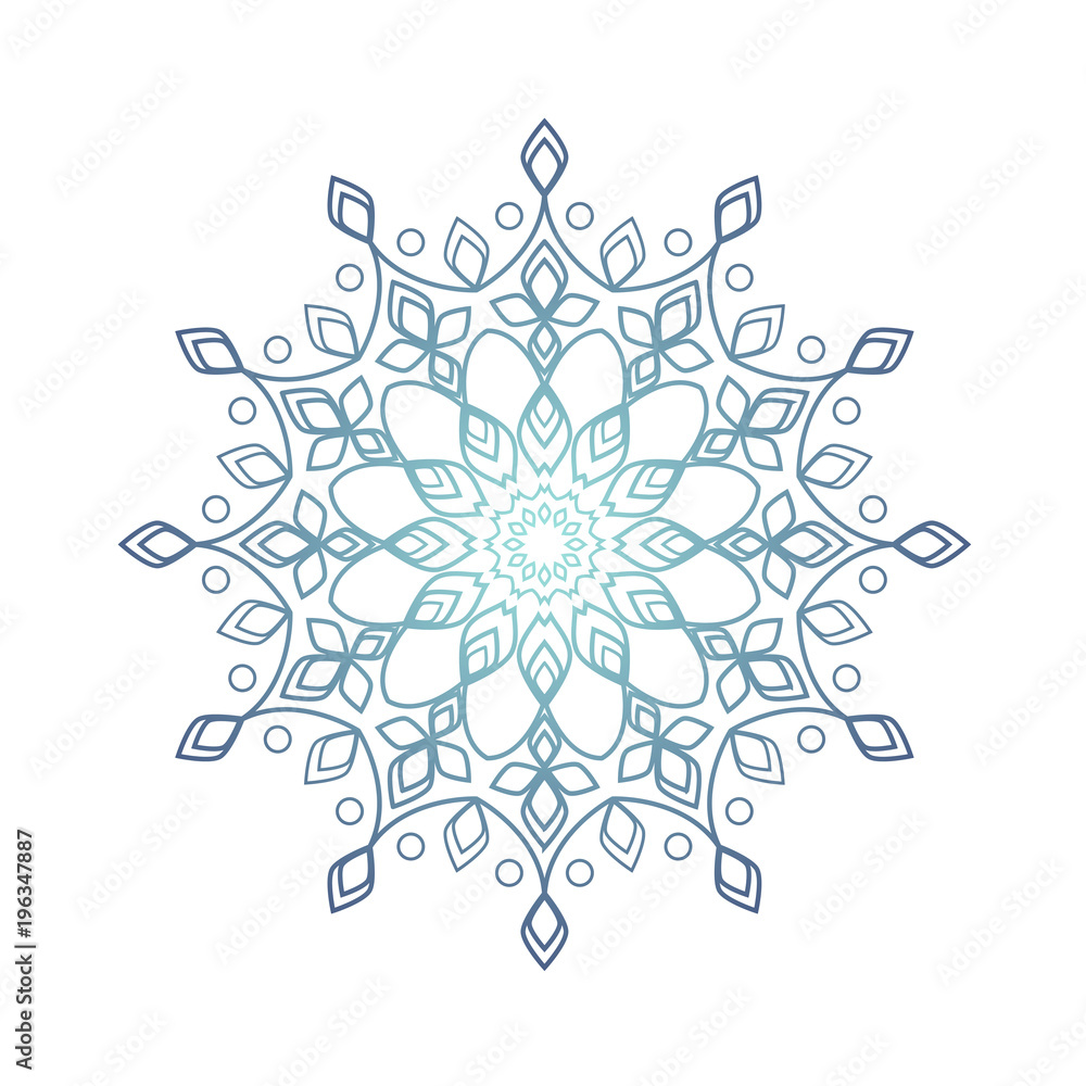 Gradient line art vector mandala Gradient line art vector mandala