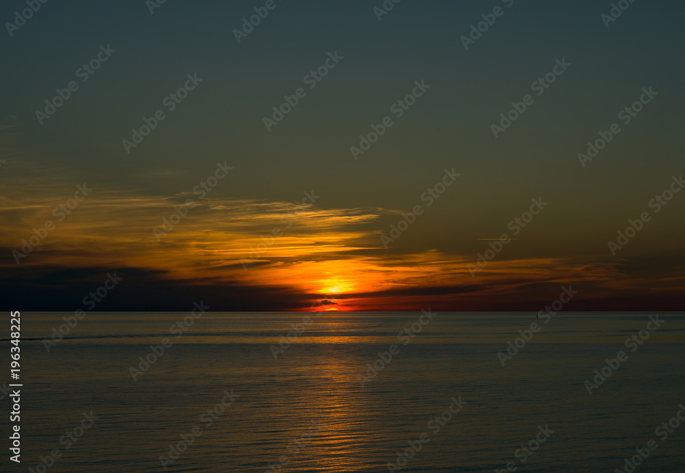 Sunset seen from a Danish island