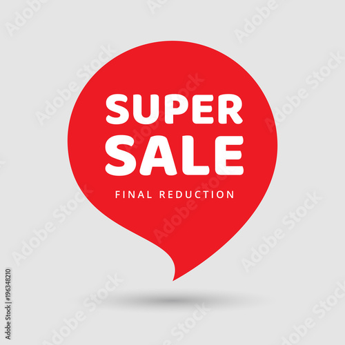 Super sale vector red tag