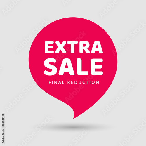Extra sale vector pink tag
