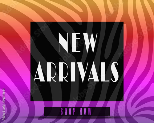 New Arrivals banner or cover web page.