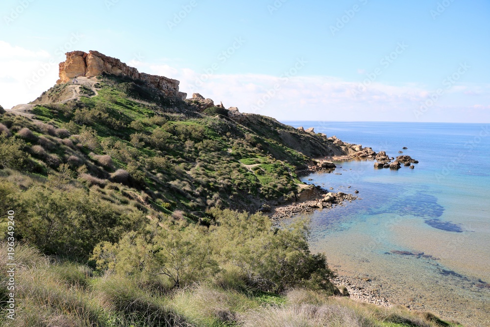 The Ghajn Tuffieha Bay in Malta