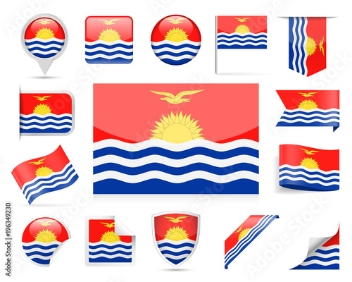 Kiribati Flag Vector Set
