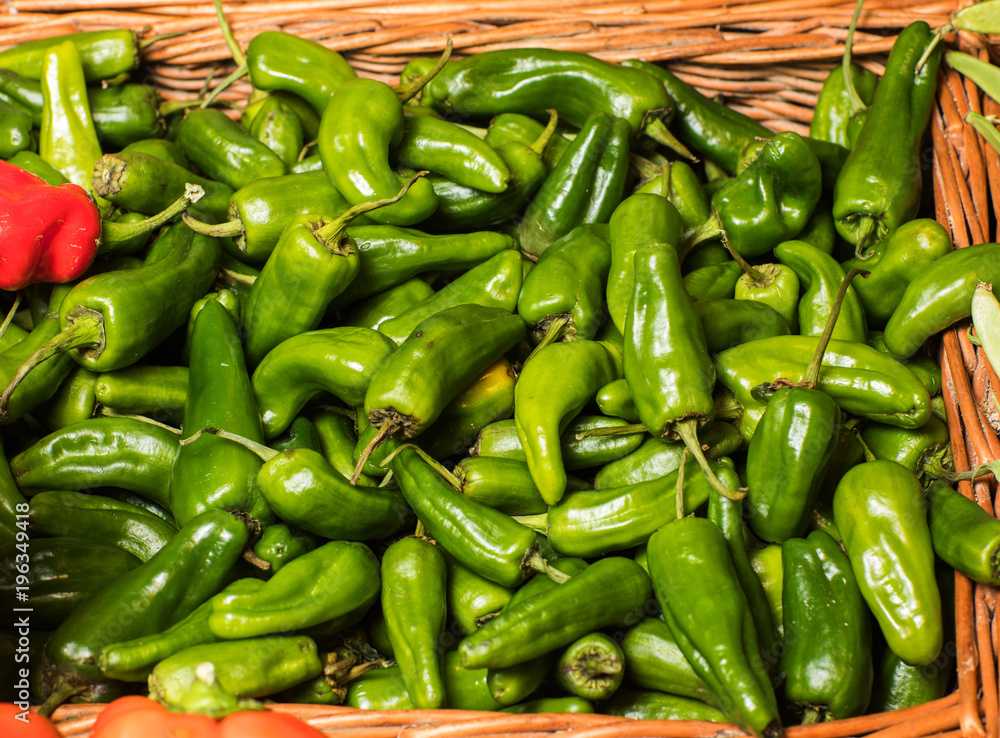 Green pepper or chili from the farm Green pepper or chili from the farm
