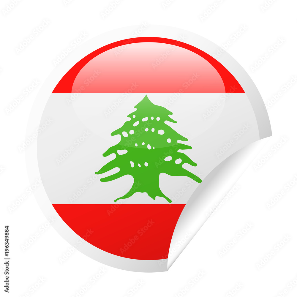 Lebanon Flag Vector Round Corner Paper Icon Lebanon Flag Vector Round Corner Paper Icon