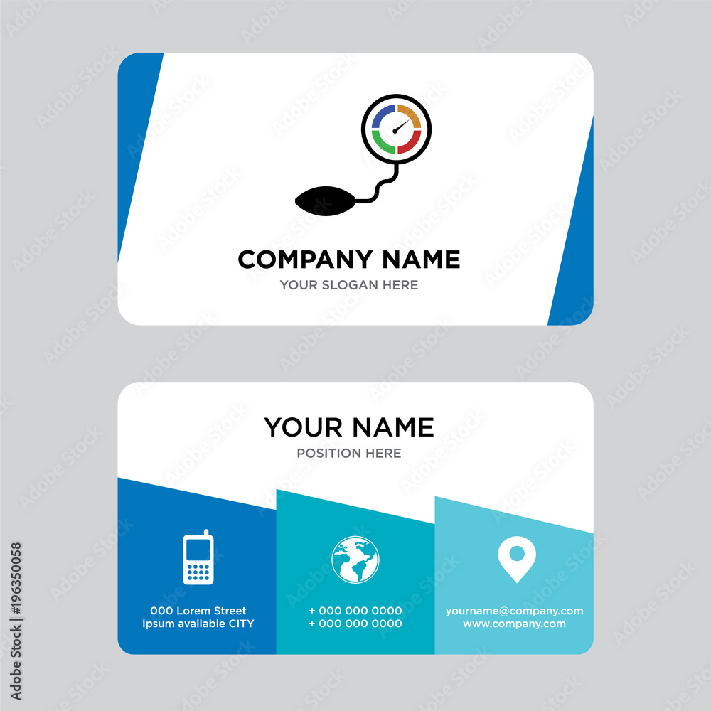 Fototapeta premium pressure sensor business card design template, Visiting for your company, Modern Creative and Clean identity Card Vector Illustration