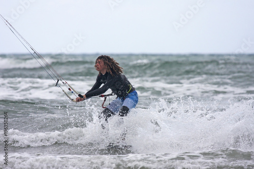 kitesurfer riding © Jenny Thompson