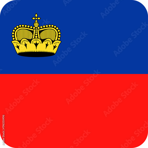 Free Download Liechtenstein Flag Vector Square Flat Icon - GFXLoad