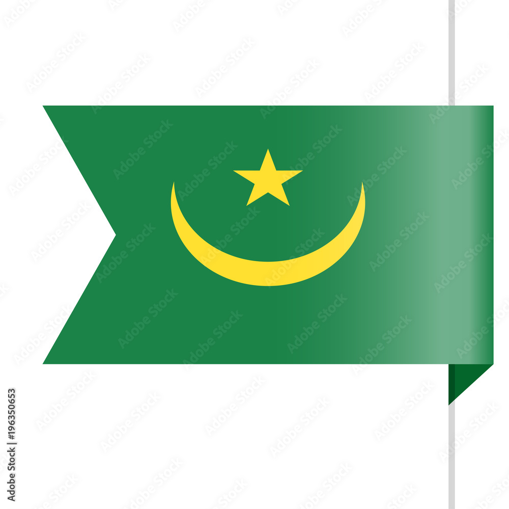 Mauritania Flag Vector Bookmark Icon Mauritania Flag Vector Bookmark Icon