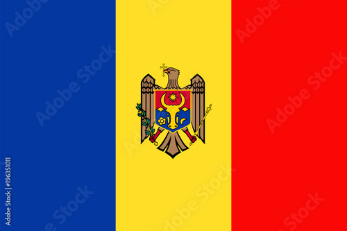 Moldova Flag Vector Flat Icon photo