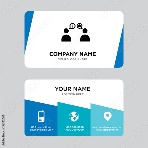 sponsorship business card design template, Visiting for your company, Modern Creative and Clean identity Card Vector Illustration