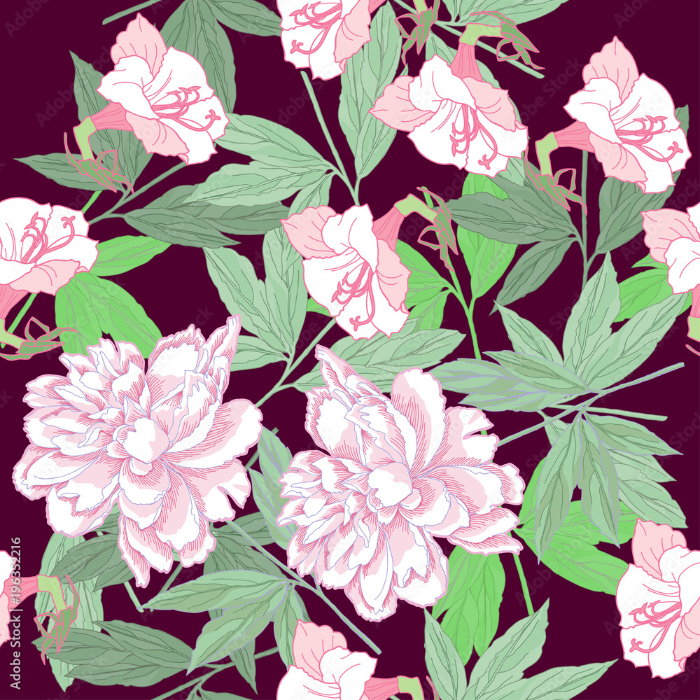 Seamless pattern with flowers Seamless pattern with flowers