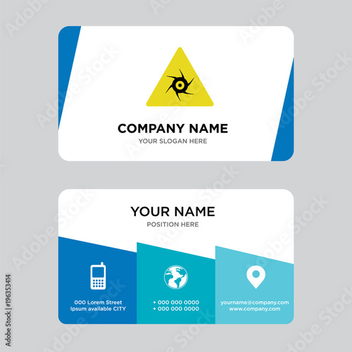 Industrial saw business card design template, Visiting for your company, Modern Creative and Clean identity Card Vector Illustration