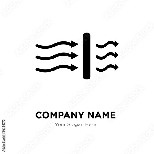 breathable company logo design template, Business corporate vector icon