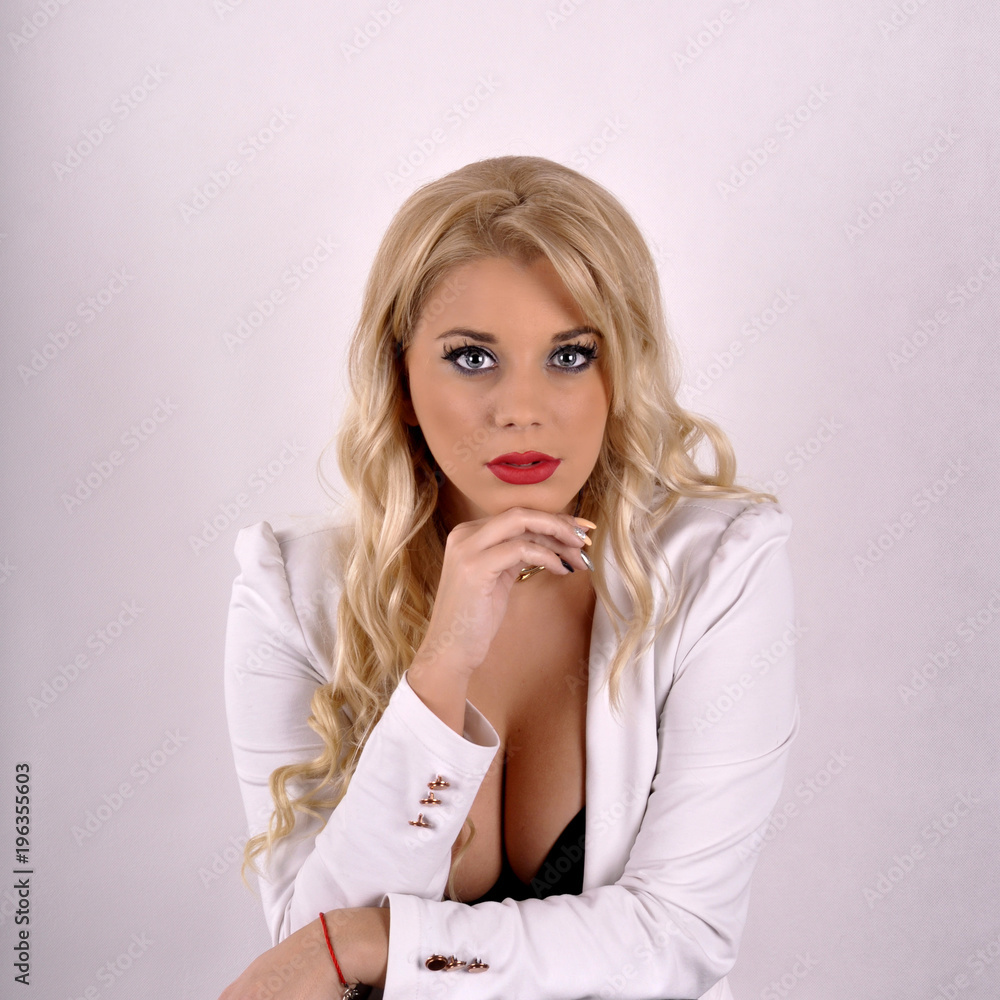 young office manager girl with beautiful make-up. young office manager girl with beautiful make-up.