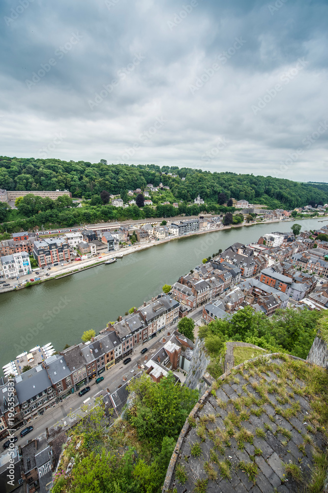 Meuse River passing through Dinant, Belgium.