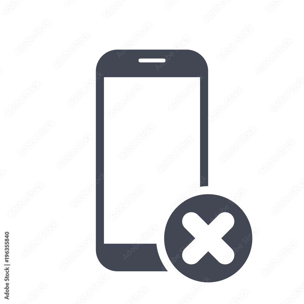 3383526 Mobile phone icon with cancel sign. Mobile phone icon and close, delete, remove symbol 3383526 Mobile phone icon with cancel sign. Mobile phone icon and close, delete, remove symbol