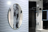 Piękna nowoczesna łazienka z kabiną prysznicową