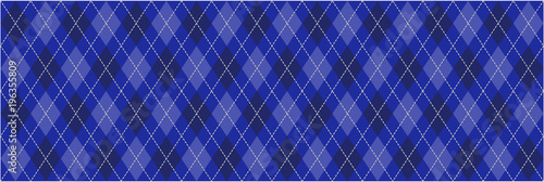 Blue Argyle Banner