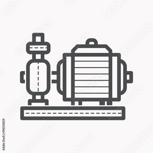 Water pump vector icon.