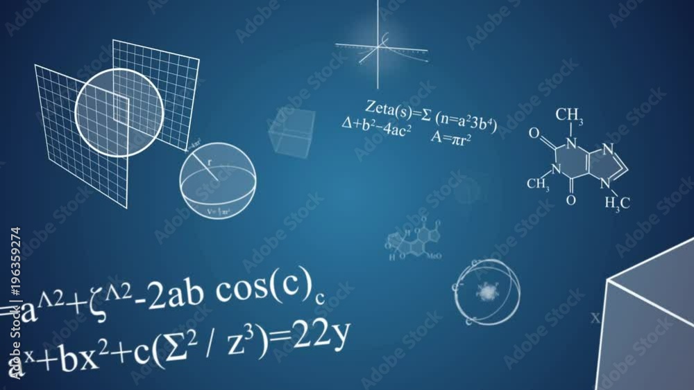 Science Background Video Scientific Motion Background on Blue, This animated backdrop was ...