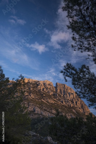 Puig Campana peak west face (1.410m), Finestrat,Costa Blanca, Alicante province, Spain, Europe