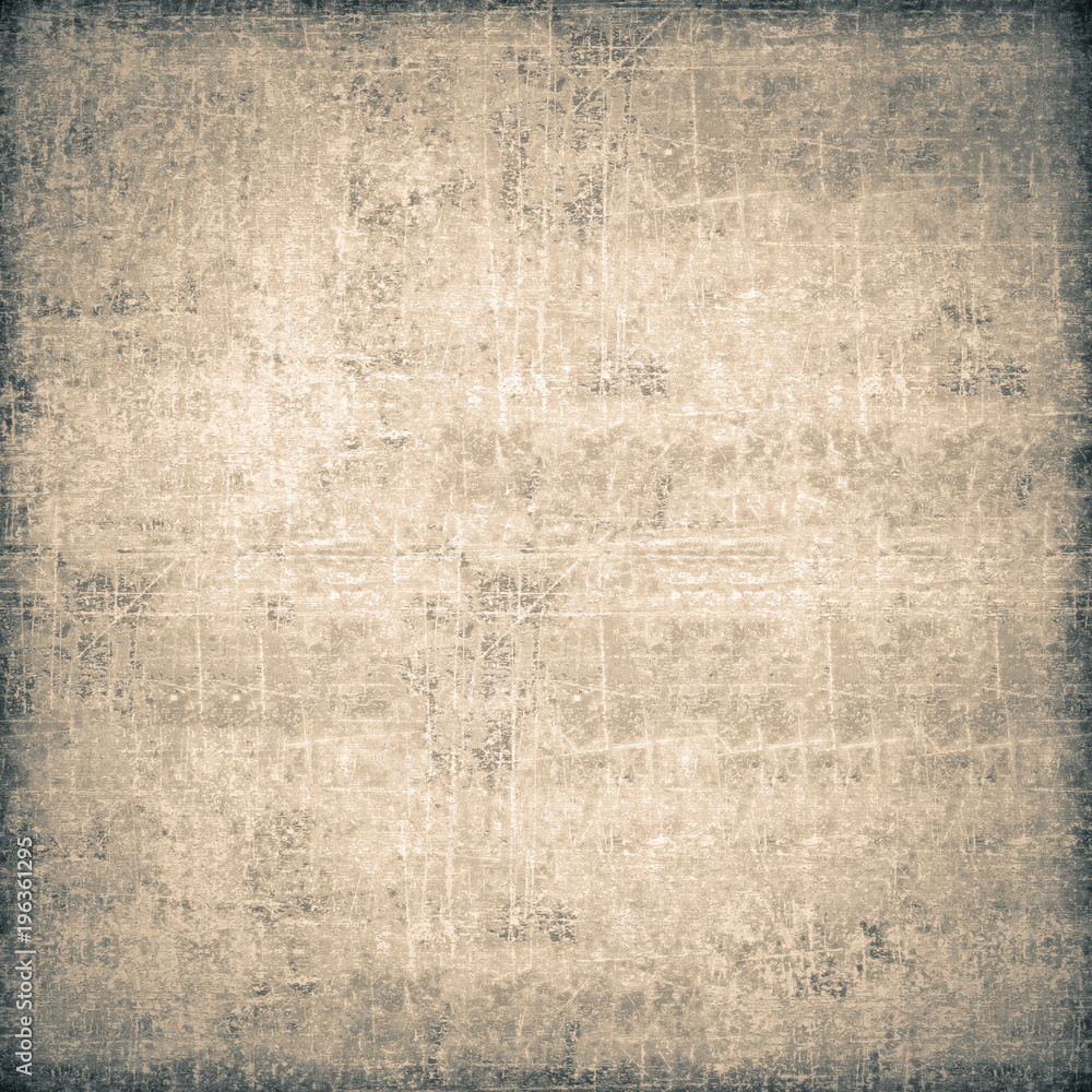 Fototapeta premium Vintage brown grunge background. The texture of the old surface. Abstract pattern of cracks, scuffs, dust