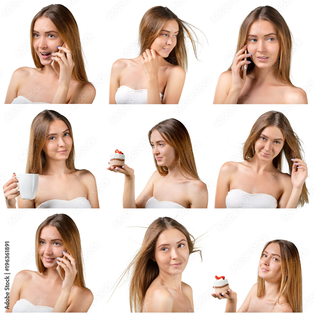 Collage of young woman Collage of young woman
