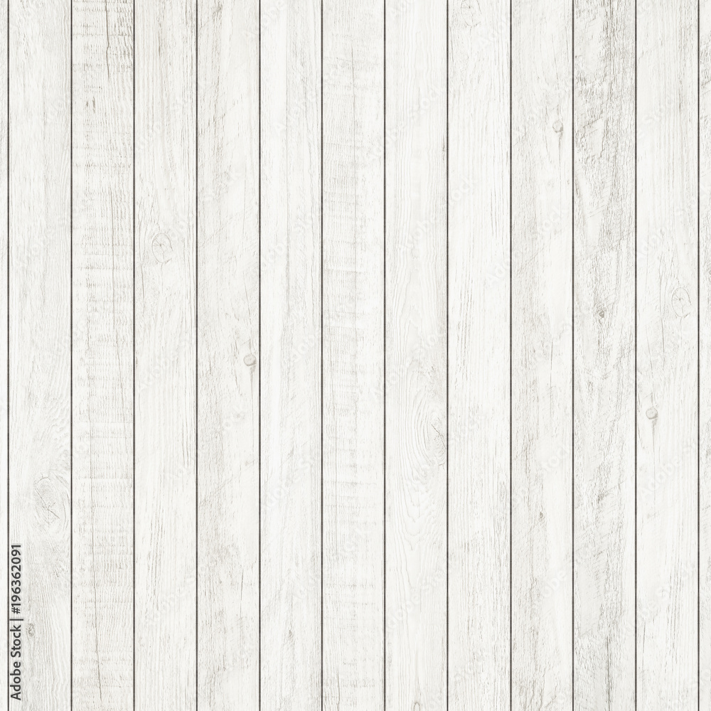 Naklejka premium White wood pattern and texture background.