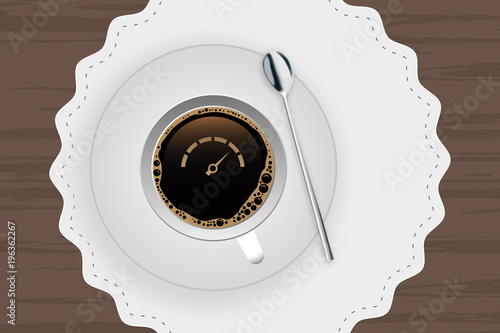 Kaffeetasse mit Untertasse - Tacho