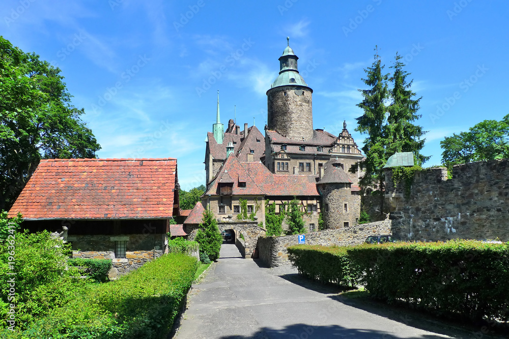 Czocha Castle on a clear summer day, Poland
