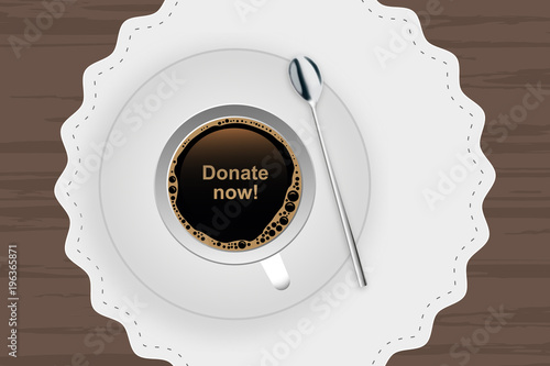 Kaffeetasse mit Untertasse - Donate now