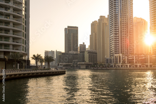 Sunset in Dubai Marina