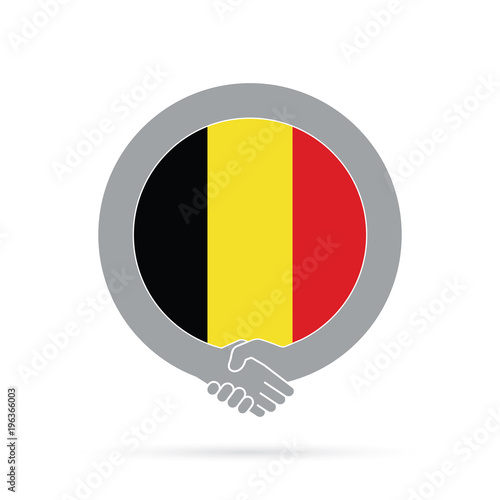 Free Download Germany flag handshake icon. agreement, welcome, cooperation concept - GFXLoad