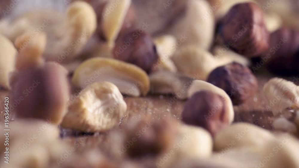 Mixed Super Foods Slow-Motion falling on wooden table, close up
Mixed Super Foods Slow-Motion falling on wooden table, close up
